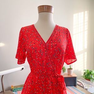 Sienna Sky Floral Wrap-style Blouse